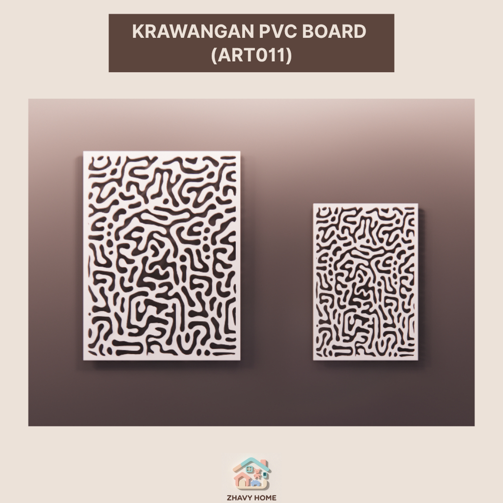 Krawangan PVC Board Motif (ART011) | Ornamen Dinding PVC Foam Board Minimalis