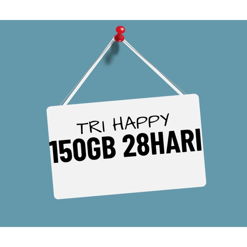 voucher paket data tri happy 150gb / kuota internet tri