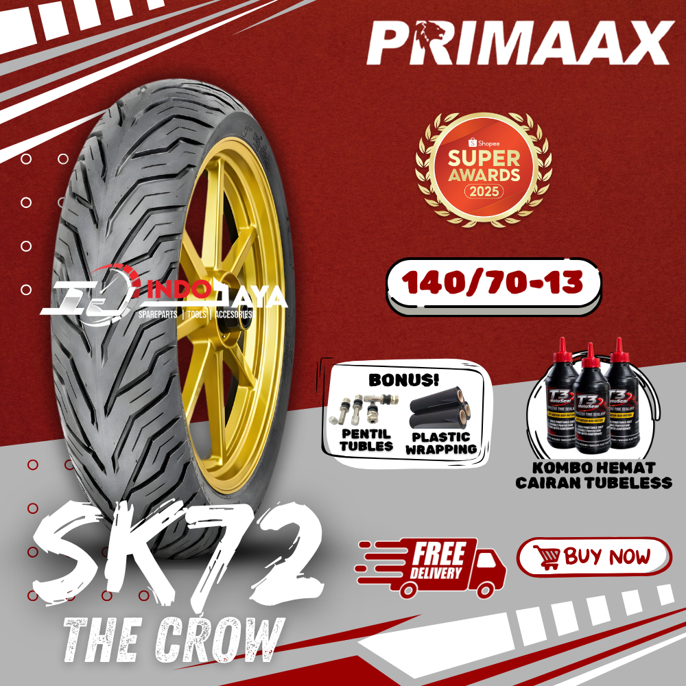[READY COD] BAN PRIMAAX SK72 RING 13 ( 140/70-13 ) THE CROW BAN PRIMAXX SK-72 SK 72 / BAN MOTOR TUBE