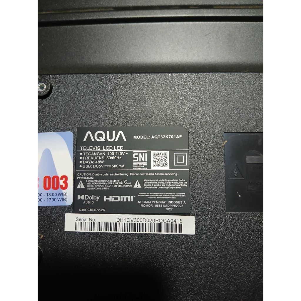 Mainboard tv aqua AQT32K701AF