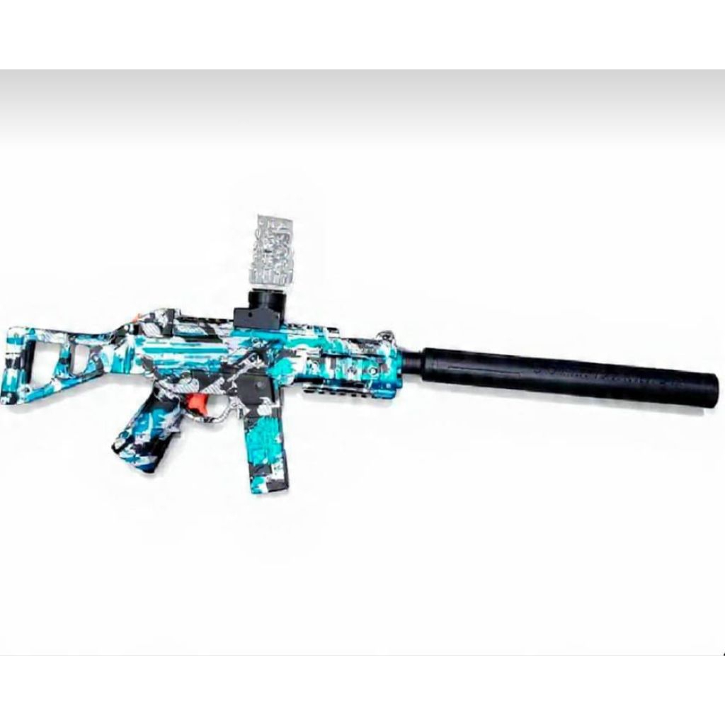 mainan anak Water gel bullet UMP45 electric warna metalic