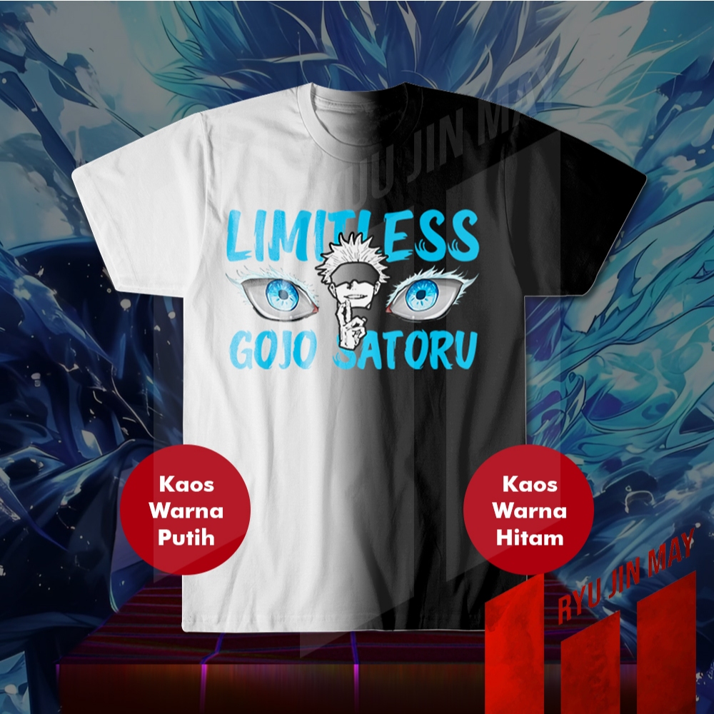 Kaos Anime / T-Shirt Anime / Streetwear Wibu - Jujutsu - Gojo Satoru