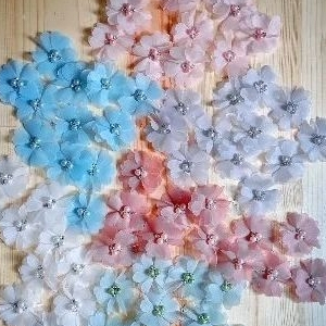 Bunga solder/Bunga aplikasi/organza/3D