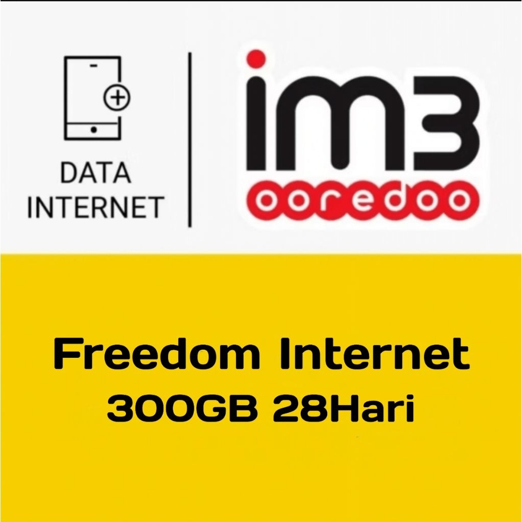 Paket/Kuota Indosat Ooredoo 300GB 28Hari | Freedom Internet