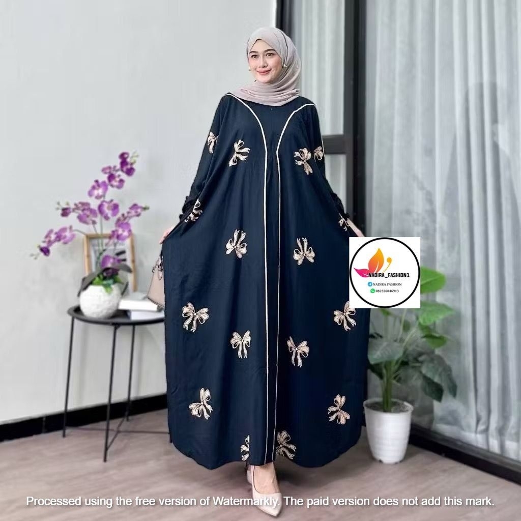 Gamis Kaftan Jumbo Wanita Kekinian Terbaru LD 150 PB 135