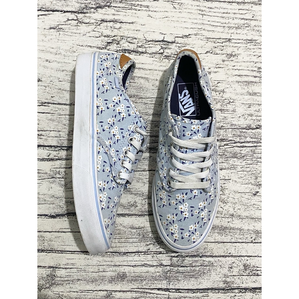 Sepatu Vans Atwood Flower Light Blue Second - Size 40