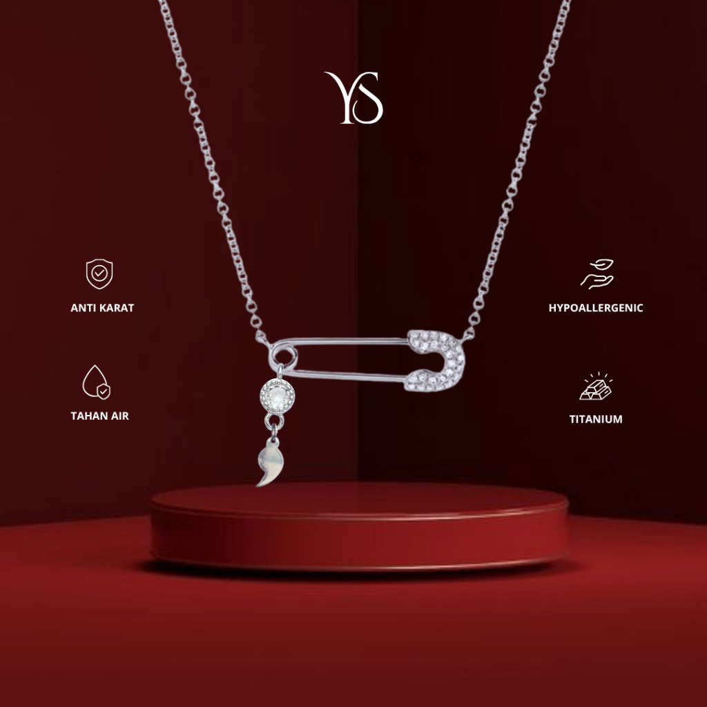 YS - Safety Pin-Semicolon KALUNG/GELANG Titanium Anti Karat