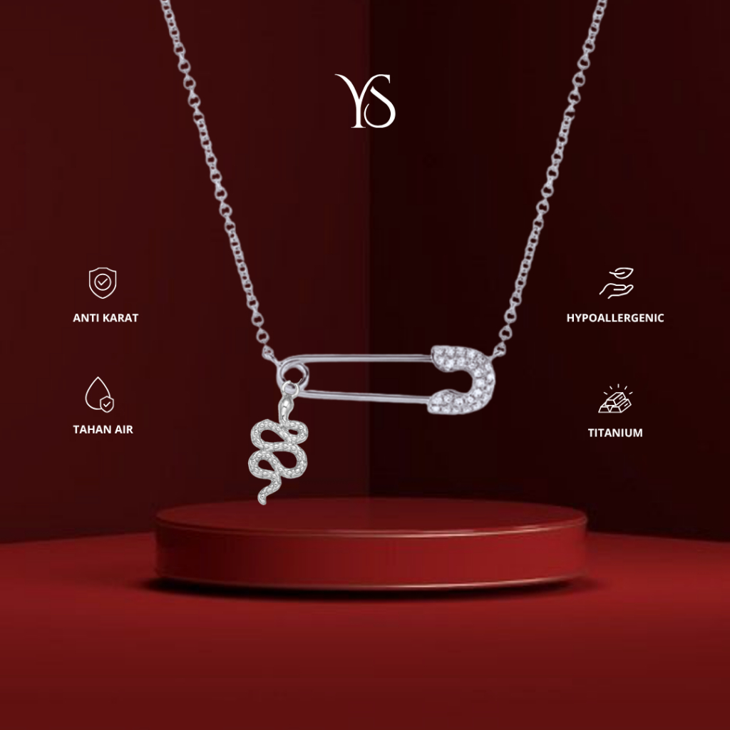 YS - Safety Pin-Medusa KALUNG/GELANG Titanium Anti Karat