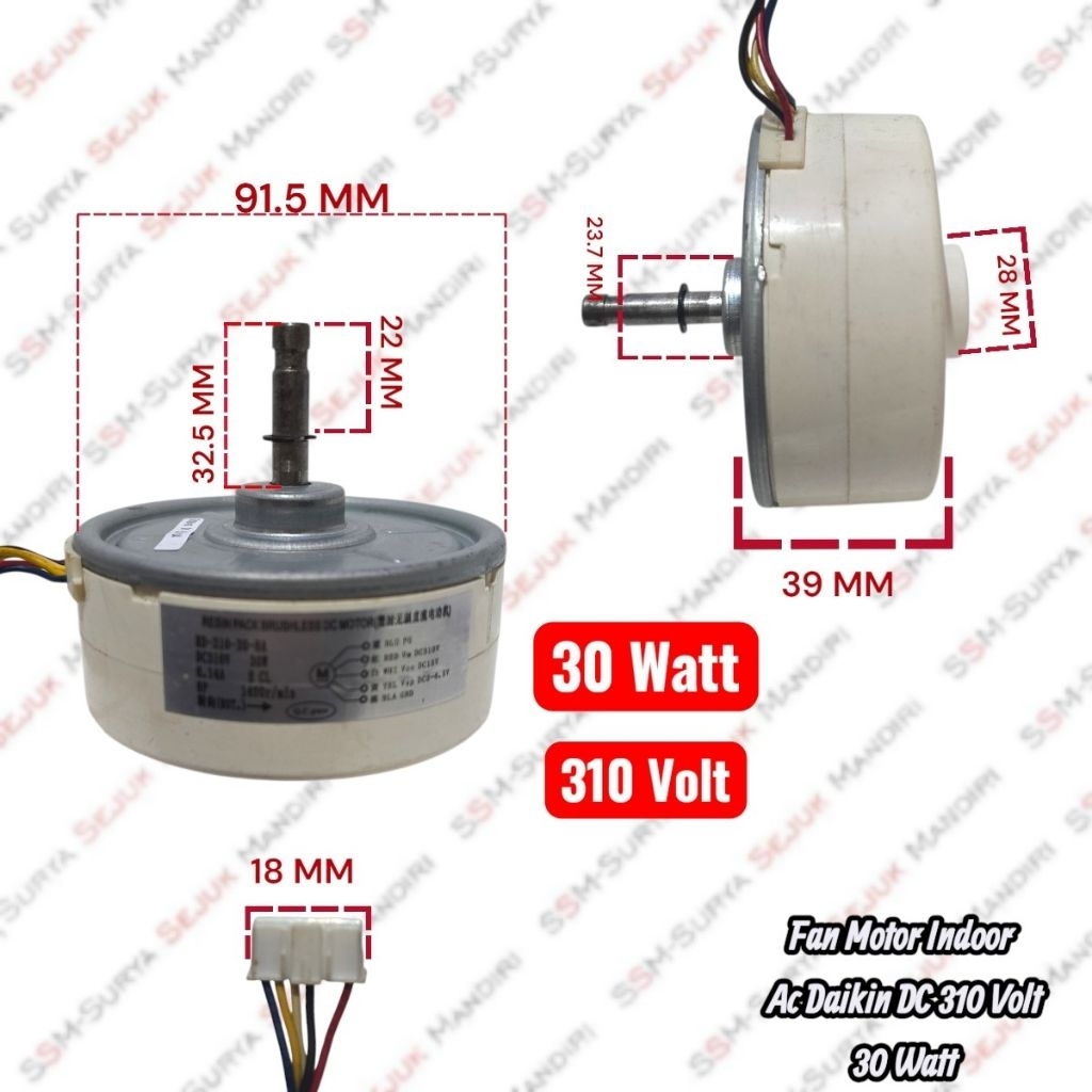 Dinamo Fan Motor Indoor Ac Daikin Thailand DC 310 Volt 30 Watt Fan Blower Ac Daikin