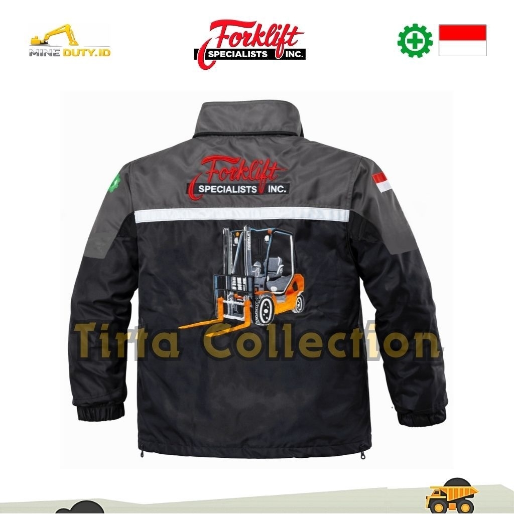 JAKET SAFETY FORKLIFT - BORDIR ALAT BERAT