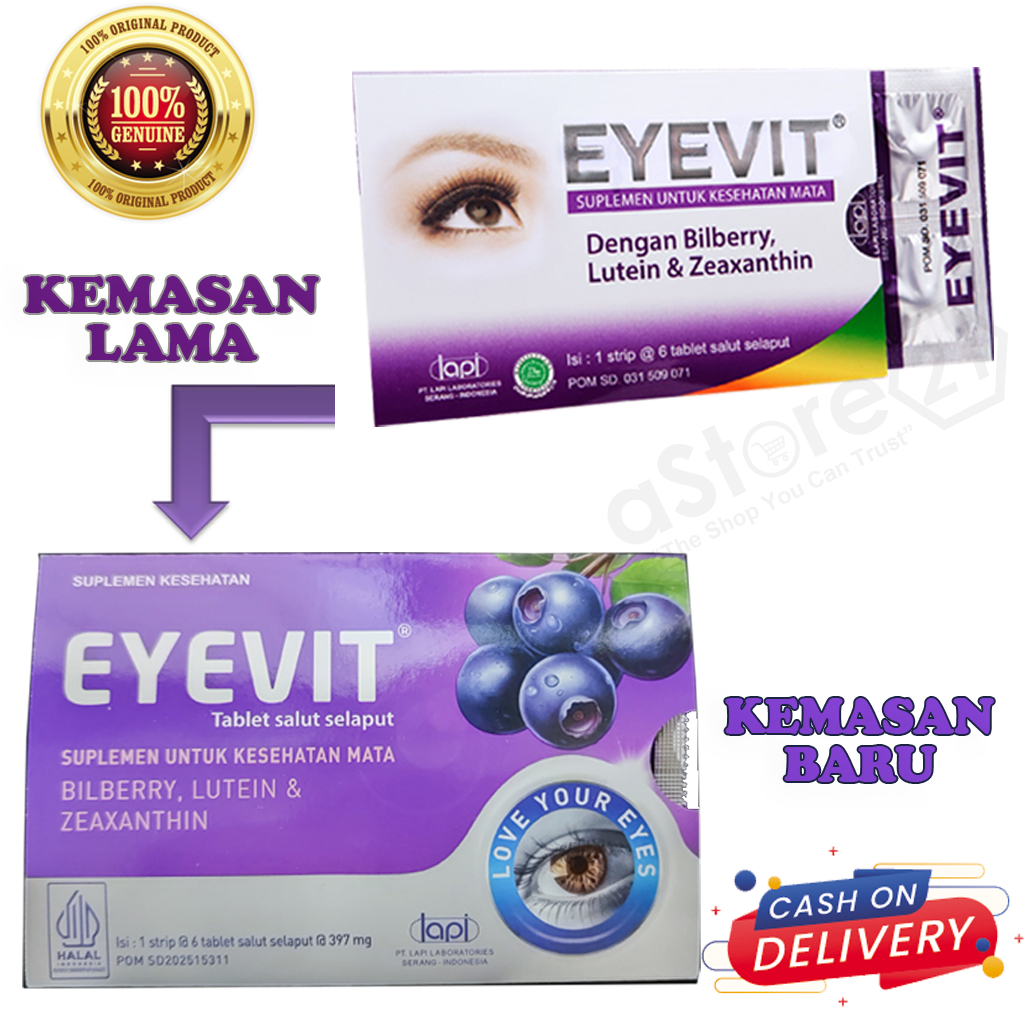 Eyevit Tablet 1 strip 6 tablet - vitamin mata minus