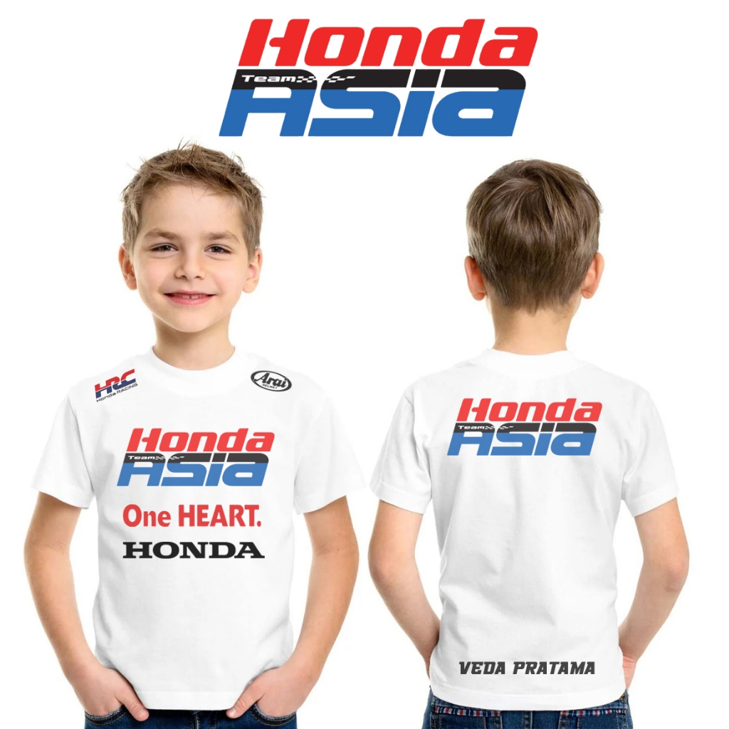Baju anak kaos anak Veda Ega Pratama Honda Team Asia Moto3 MotoGP Bisa Request Nama