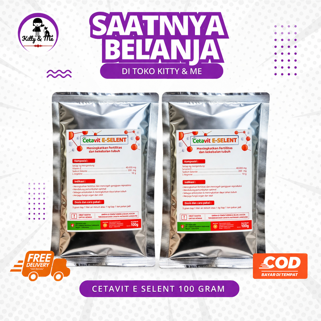 CETAVIT B COMPLEX 100 GRAM - Vitamin B Complex untuk Selera Makan Ayam Bebek Unggas