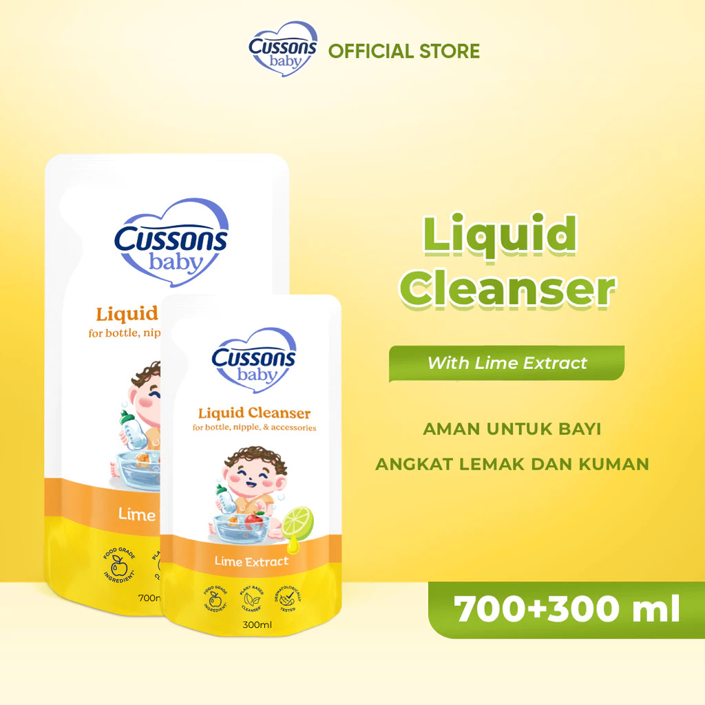 ARJUNA Cussons Baby Liquid Cleanser Pembersih Botol Bayi 700ml FREE 300ml KT4