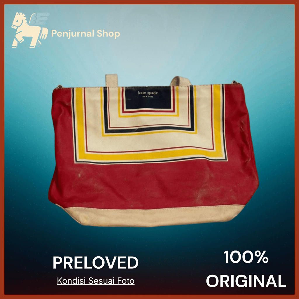 Kate Spade Multicolour Canvas Shoulder HandBag | Original | Preloved