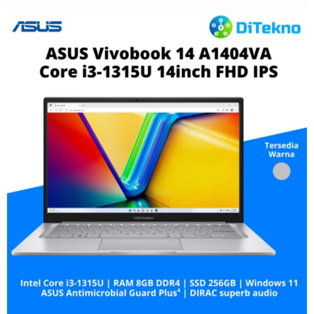 asus vivobook A1404 VA intel core i3 gen 13 Ram 8 Gb SSD 256 Gb