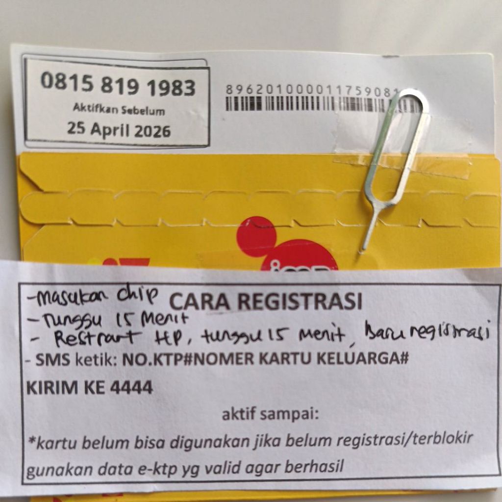 kartu perdana IM3 nomer cantik 11 digit edisi tahun kelahiran