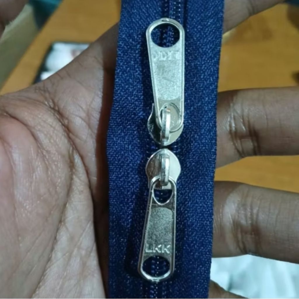 RESLETING TAS BERKUALITAS DENGAN 2 KEPALA WARNA BIRU DONGKER