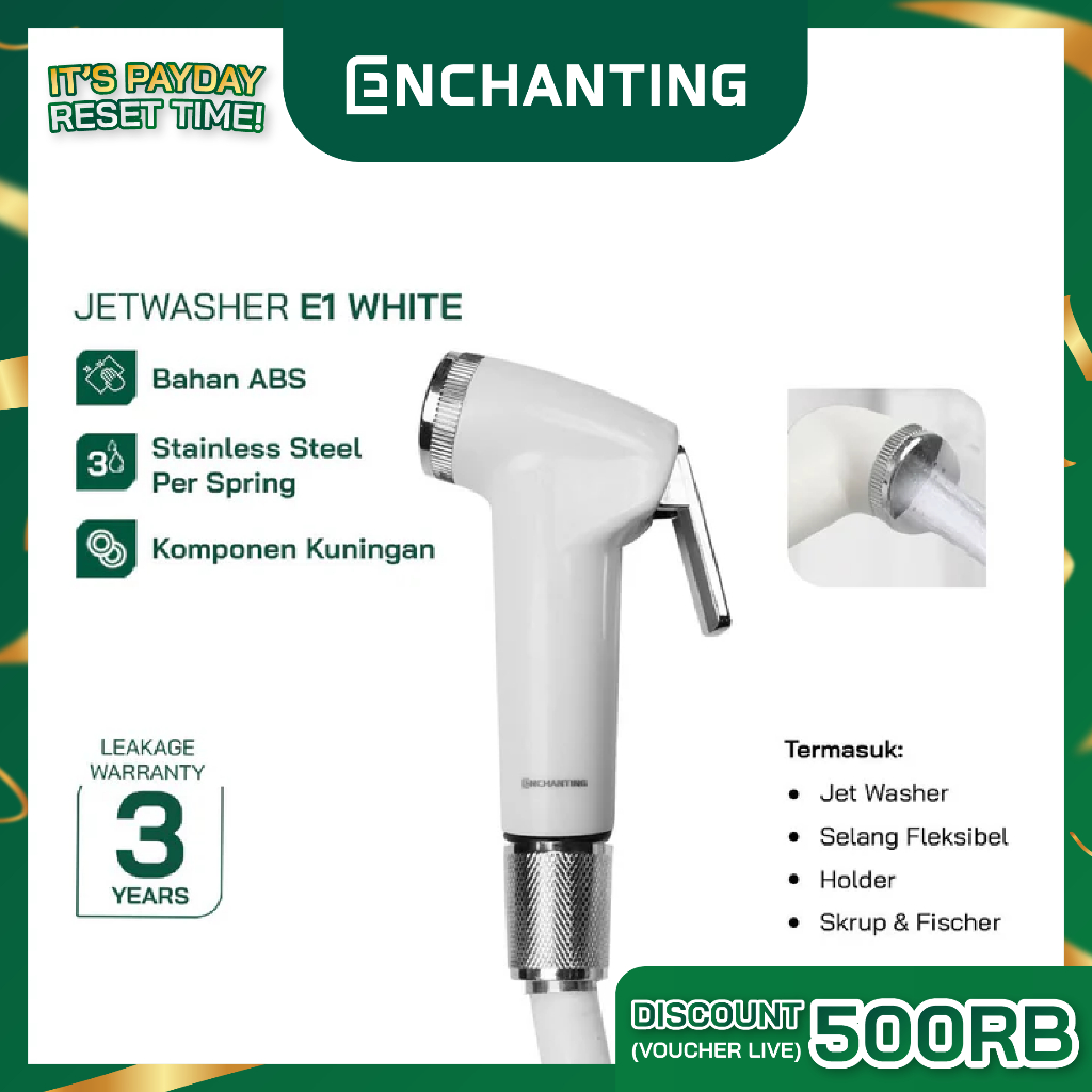Jet Washer Closet / Toilet Europe Enchanting E1 Series White