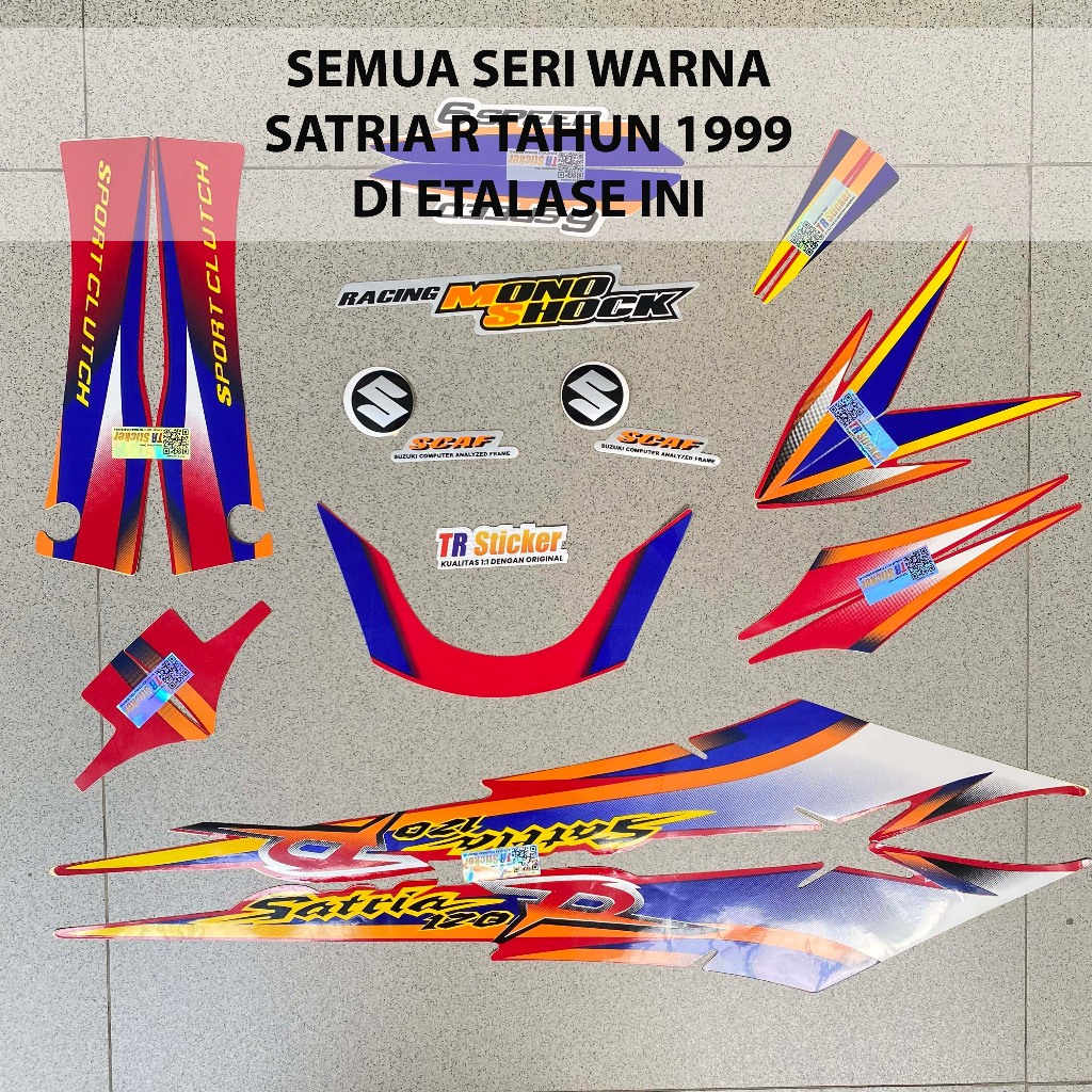 Striping Suzuki Satria R Lumba 1999 Sticker Lis List Decal Satria R Lumba 1999 Kualitas Original Lam