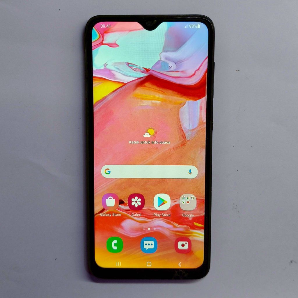 Lcd + Frame Samsung A70 Incell Super Minus Ada Retak LCD-624