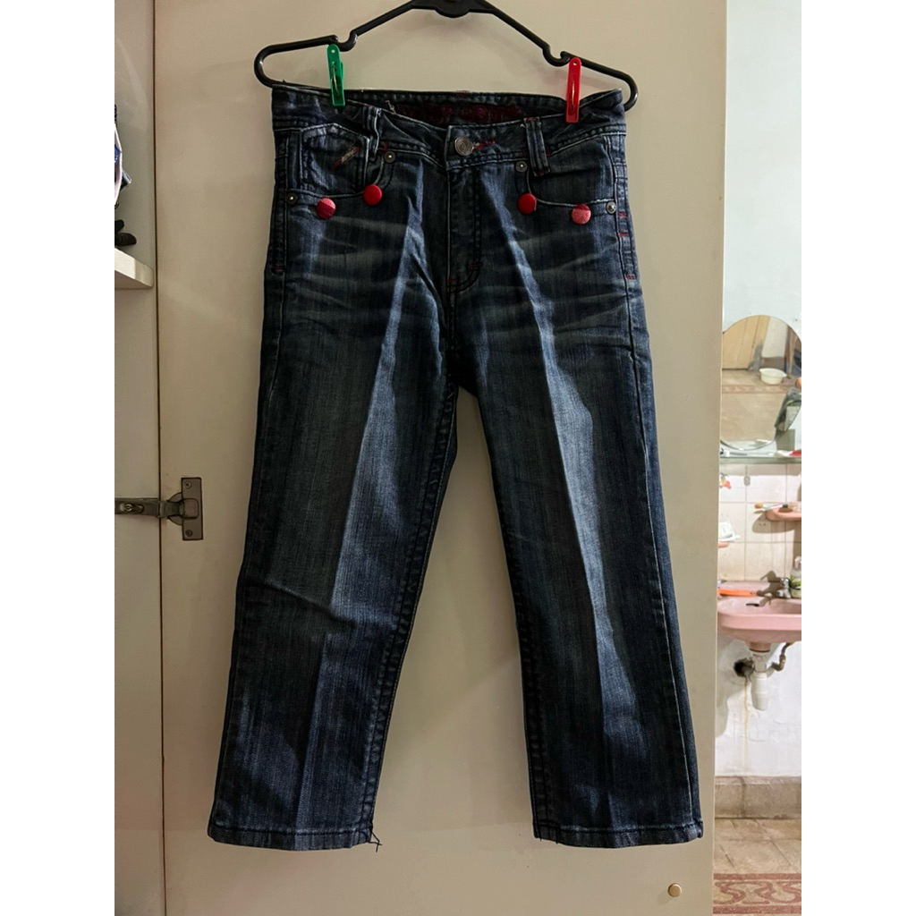 Celana Jeans Wanita 7/8 Merk T2000