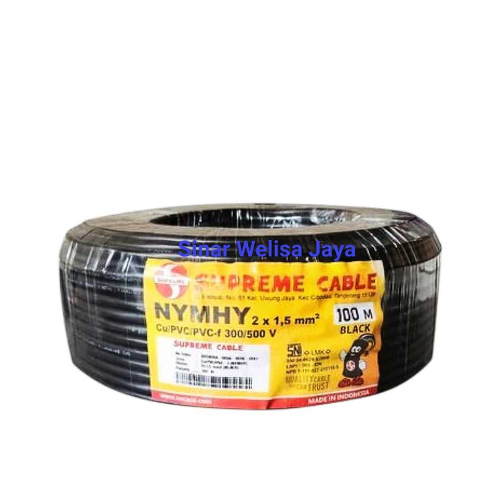 Supreme Kabel Serabut NYMHY 2x1.5 Per Meter