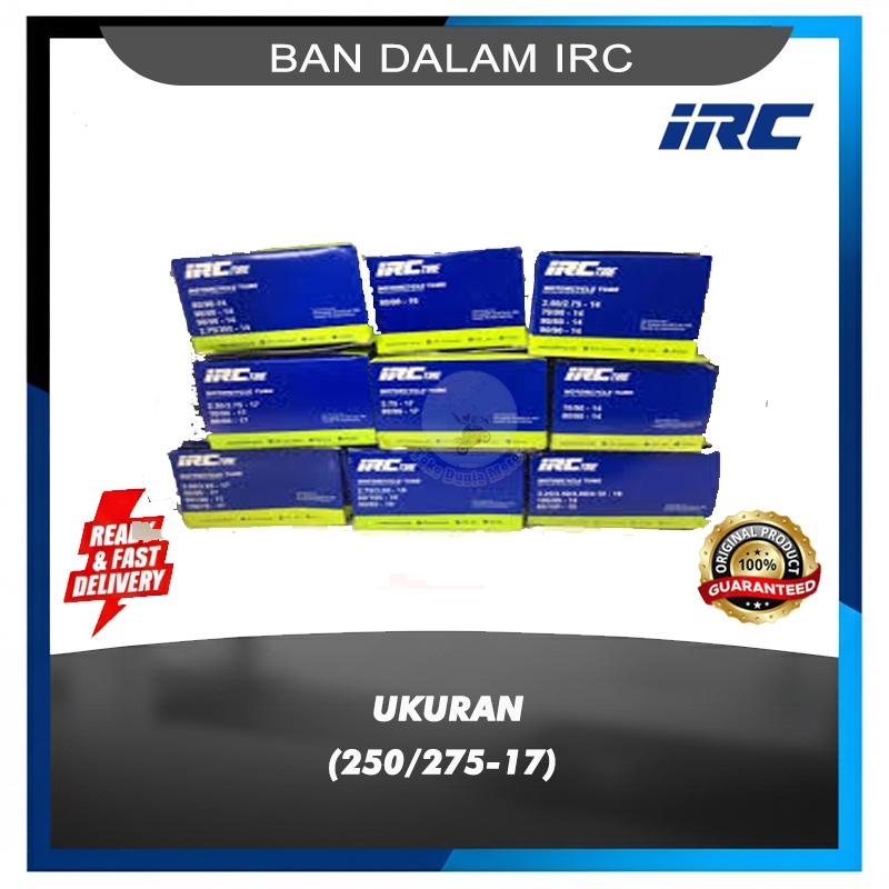 Ban dalam IRC ring 17  ukuran 250/275-17 , 300/325-17 motor bebek sport