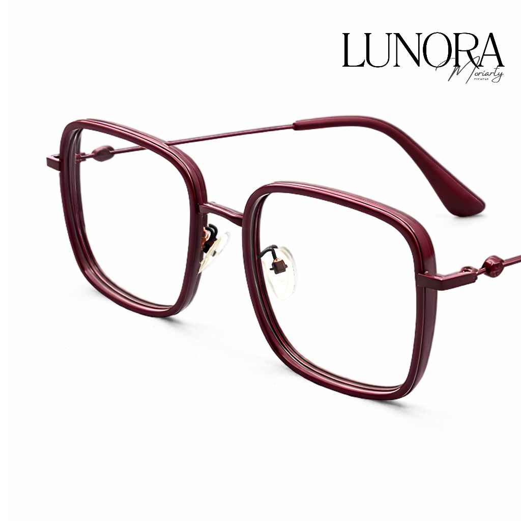 Kacamata Thermoplastik Minus Kotak Nosepad Muka Kecil Standar Wanita Medan MORIARTY - LUNORA