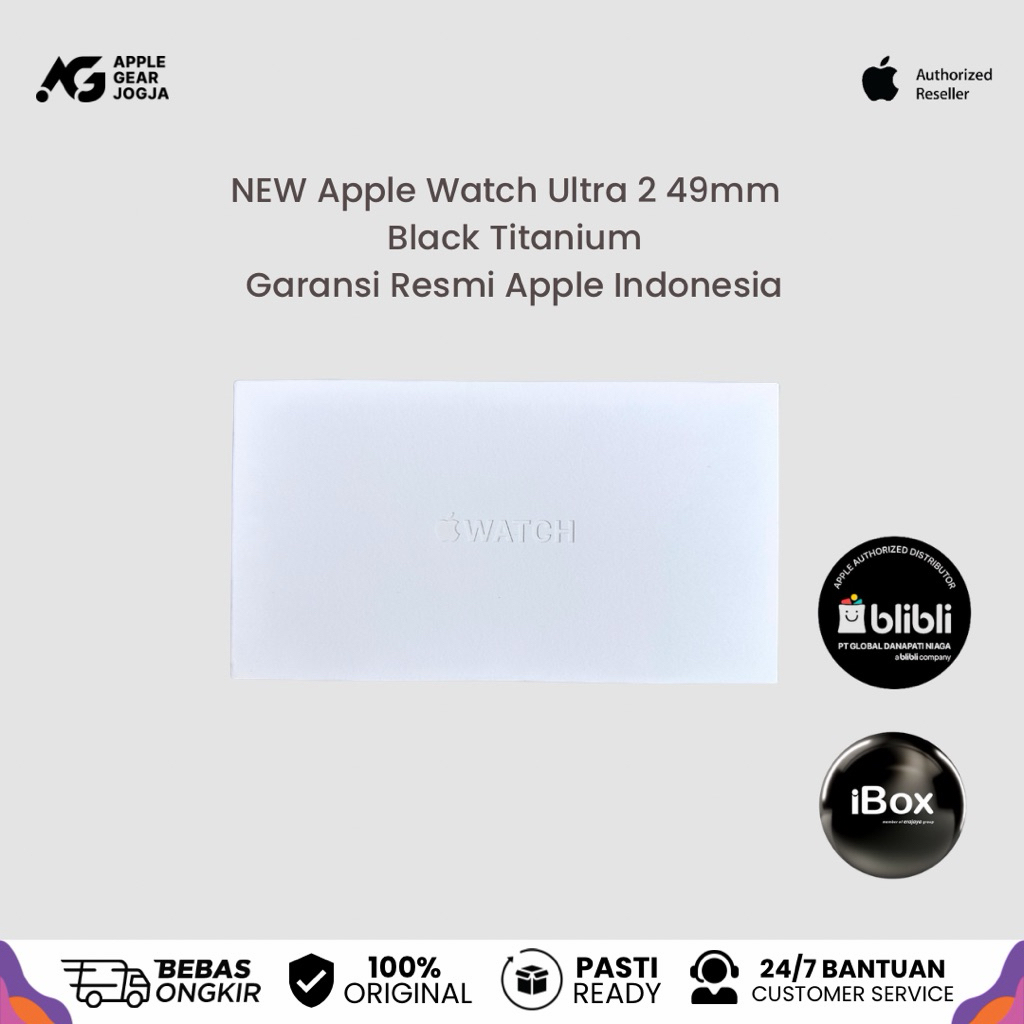 (iBox) Apple Watch iWatch Ultra 2 49mm (2024) Black Titanium Case with Alpine Loop Garansi Resmi Ind