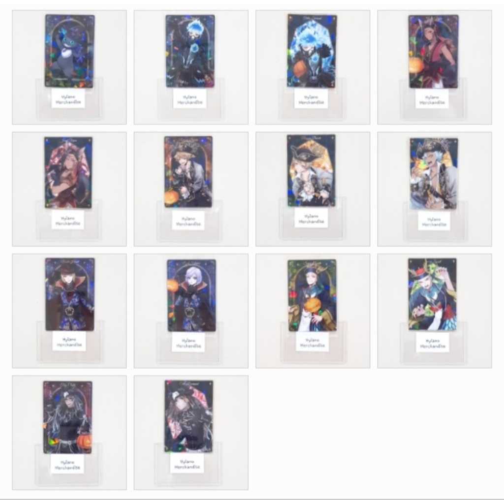 Twisted Wonderland Halloween Hologram Wafer Metal Card