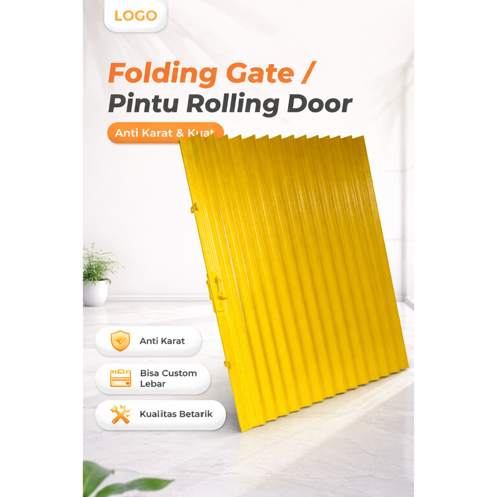 Folding gate pintu ruko rolling door