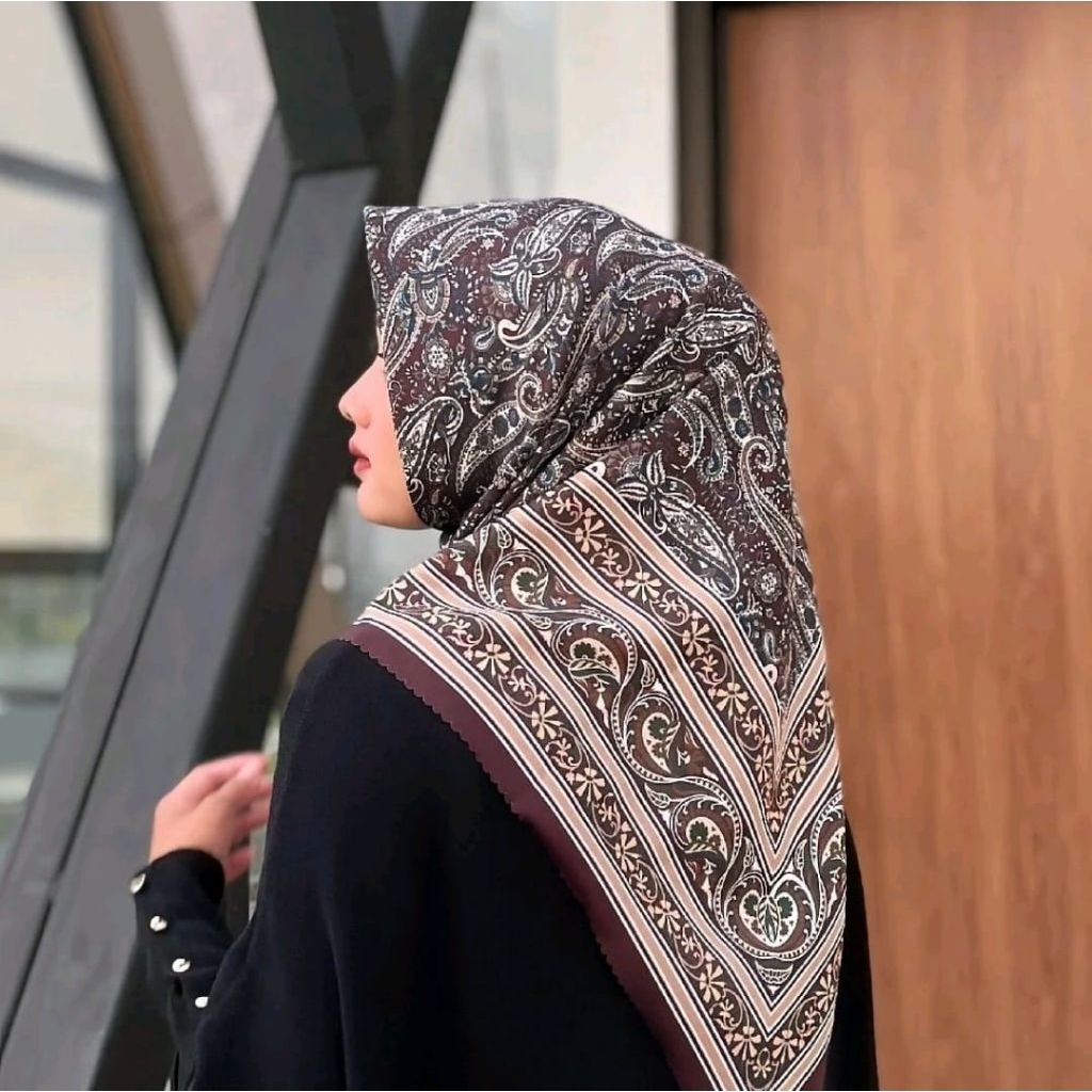 Hijab Segiempat motif turki