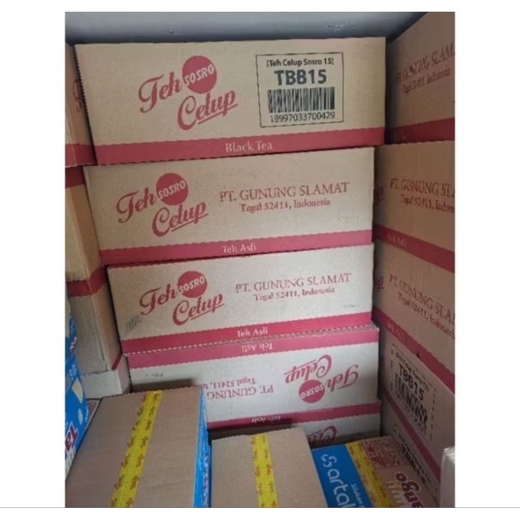 Teh Sosro Celup Teh Asli 15 ( 1dus isi 100box)