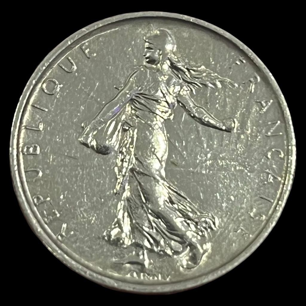 Koin Perak 5 Francs 1964 France