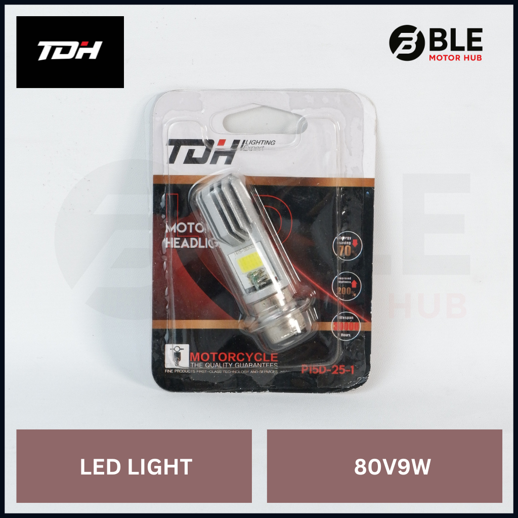 TDH Lampu LED P15D 80 Volt 9 Watt | Bohlam S2 Tegangan Tinggi | BLE Motor Hub