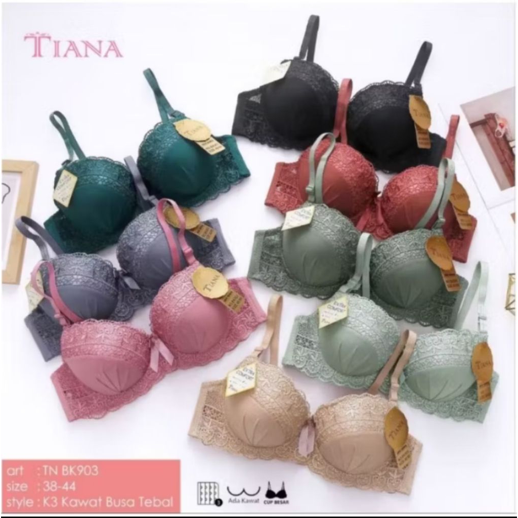 Bra 8863 Bra push up Busa tebal Bra kawat cup B Kancing 3 ukuran 38.40.42.44