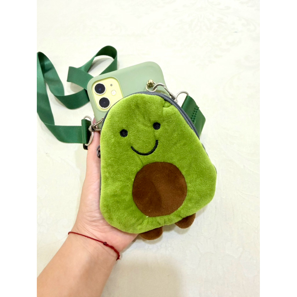 (preloved)Casing pouch avocado Iphone 11, casing tas alpukat