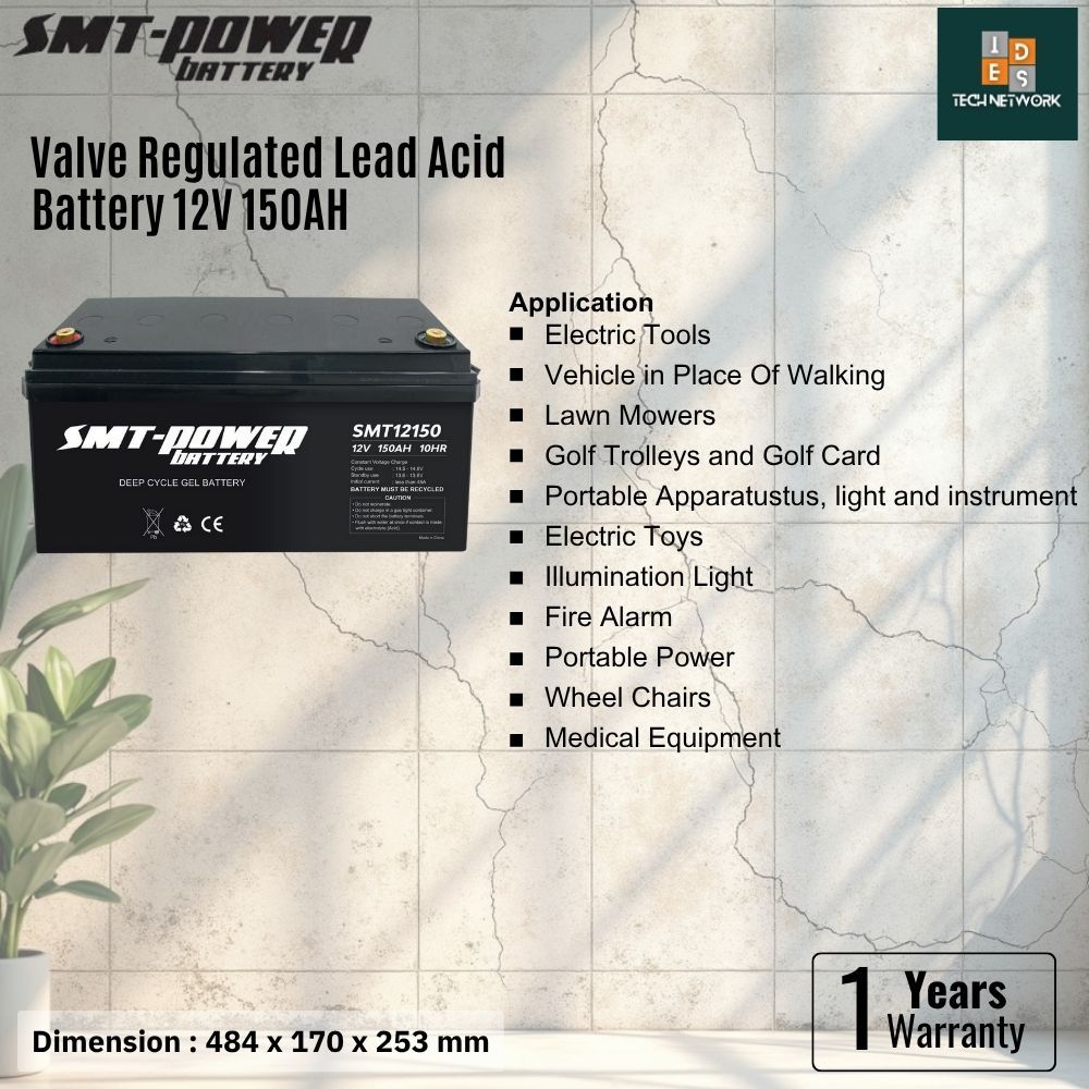 SMT Power Baterai VRLA SMT12150 12V 150AH