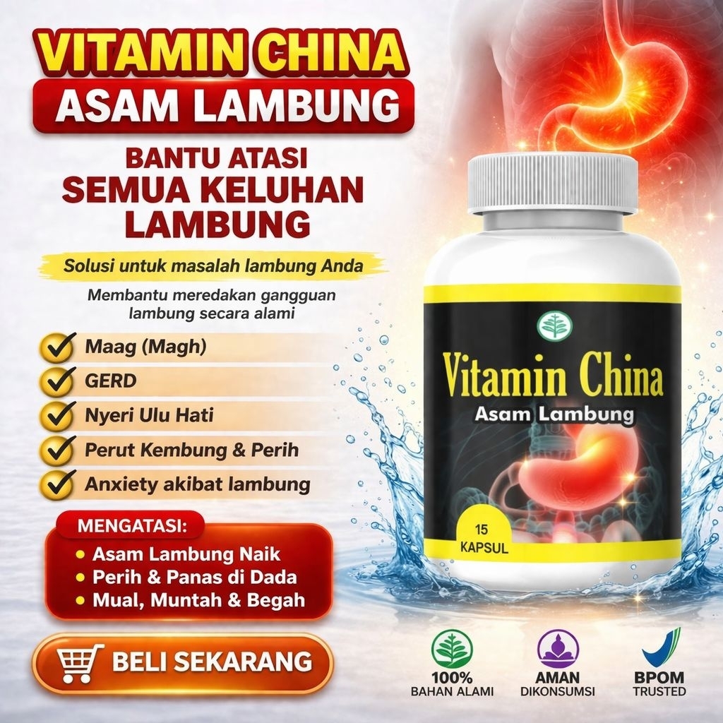 Herbal Fitofarmaka Vitamin Cina Asam Lambung untuk Mengatasi Asam Lambung Gerd Anxiety Halal BPOM Or