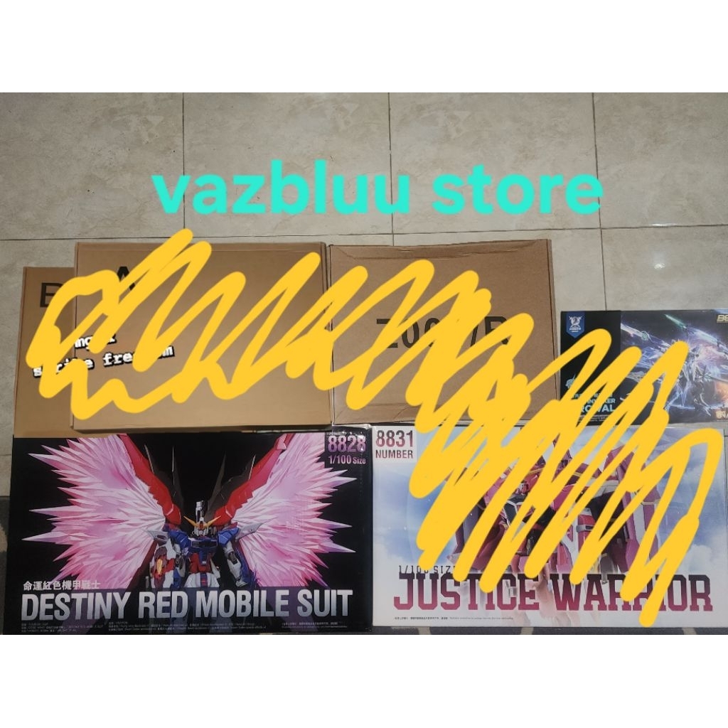 1/100 MG GUNDAM DESTINY DABAN 8828 MIB repair head ver + bonus wings effect dragon momoko