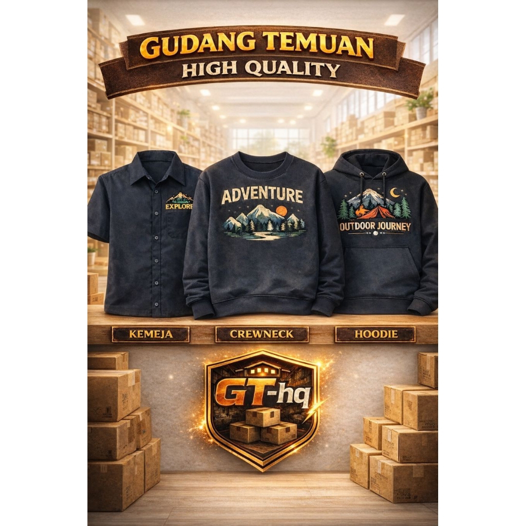 crewneck, sweater, Hoodie, kemeja, kaos kerah second / baru siap pakai berkualitas, No Bau No Daki |