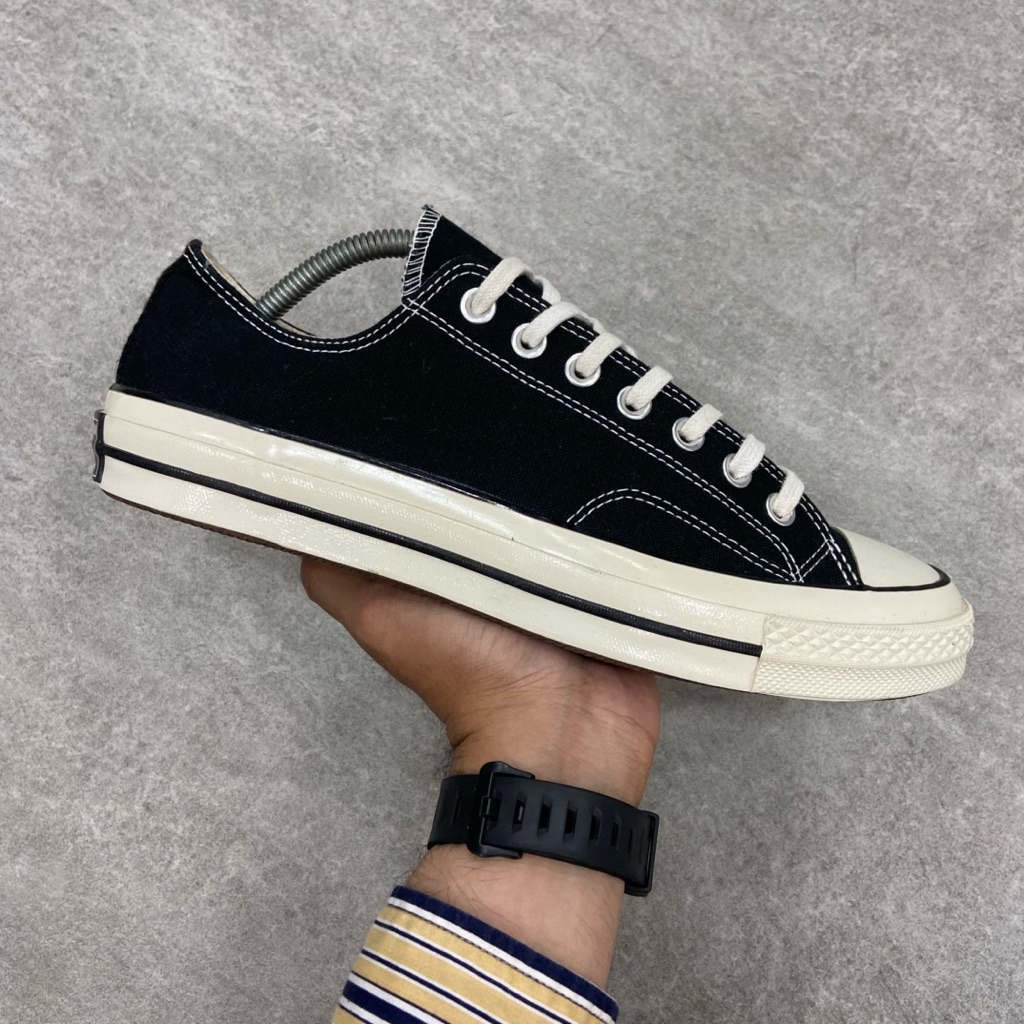 [Size 42.5] Converse Chuck Taylor All Star 70S Low Black White 2019 (162058C) Second Original Kondis