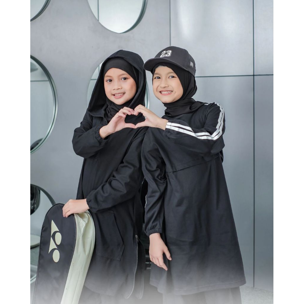 stelan Olahraga Anak, Outfit Olahraga Syar'i Kanaya, 3-11 Tahun
