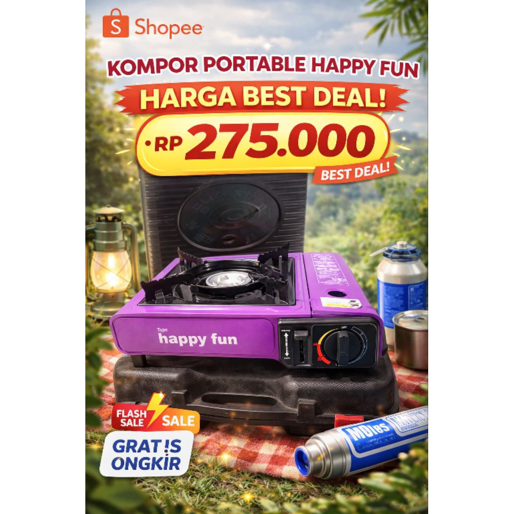 kompor Gas Portable merek Happy Fun