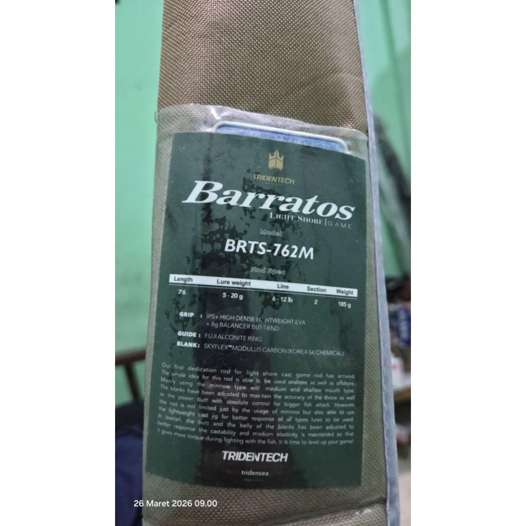 NEW Joran tridentech barratos 762M