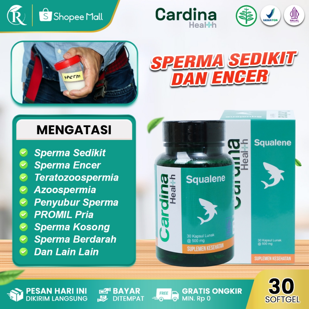 CARDINA Obat Penambah SpermaTeratozoospermia Azoospermia Penyubur Sperma Pria Sperma