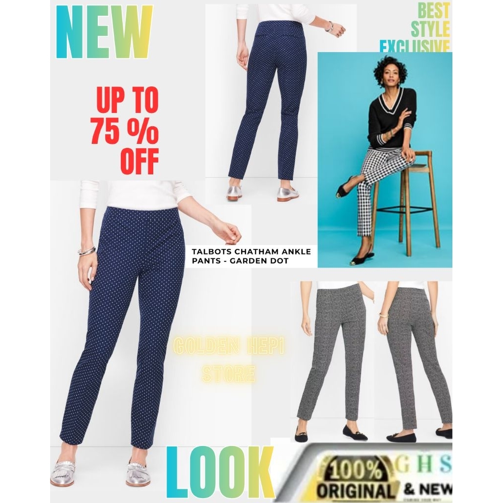 TerbaruuuTalbots full Print chatham ankle pants Garden Dot