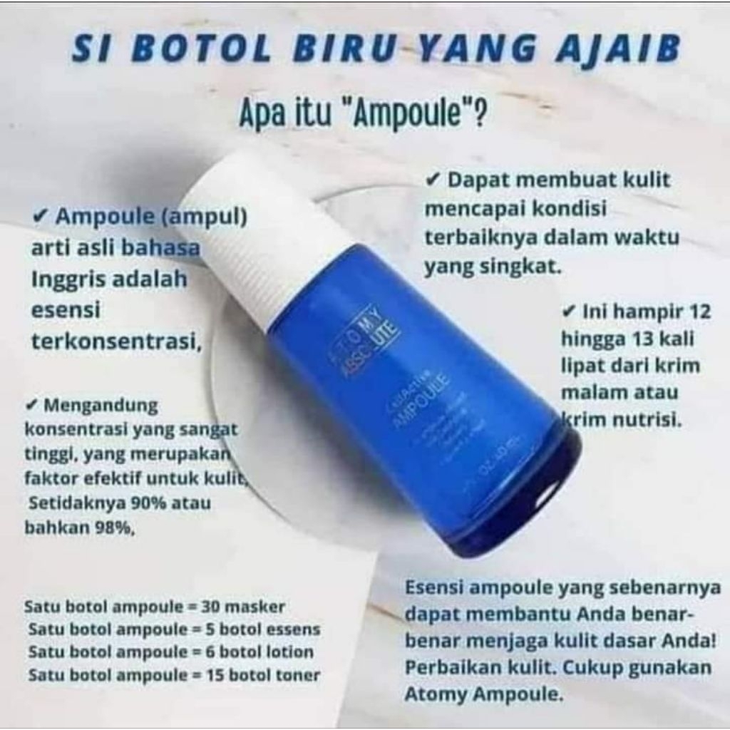 Atomy Absolute ampoule serum wajah mengecilkan pori2 anti aging ready
