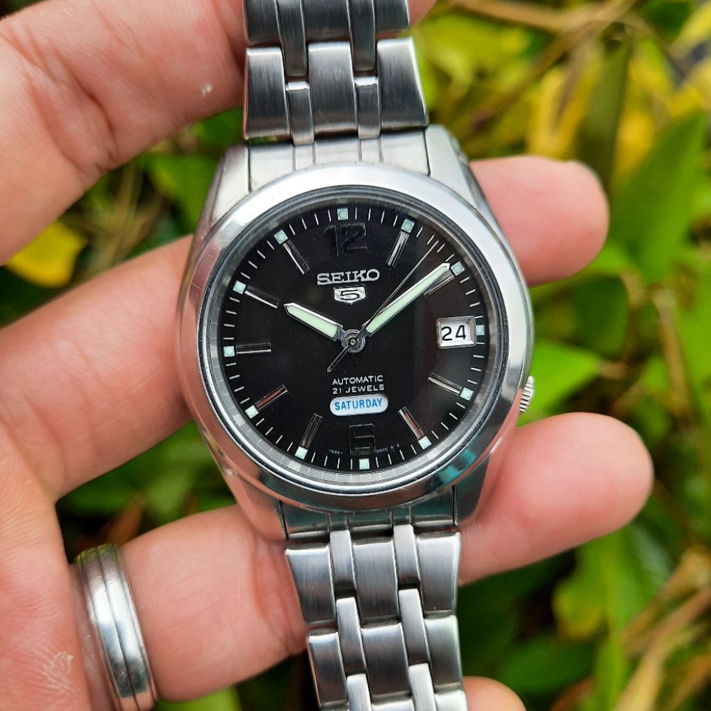 Seiko 5 Automatic SNKH13K1 Black Hitam SNKH13 7S26-03H0